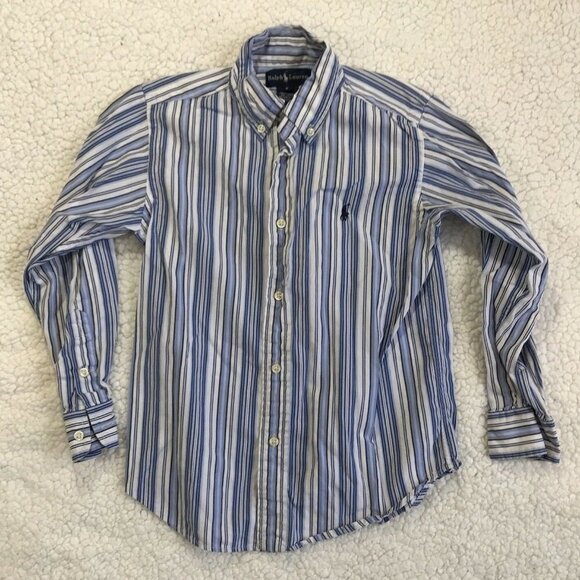 Ralph Lauren Boys Cotton Collared Button Down Shirt Boys 6 - Picture 1 of 4